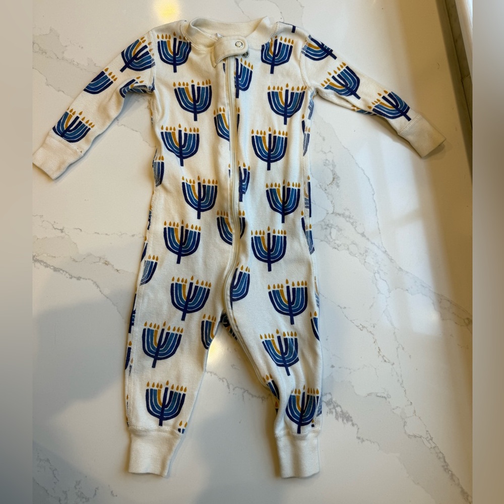 Hanna Andersson White and Blue Kids Pajamas